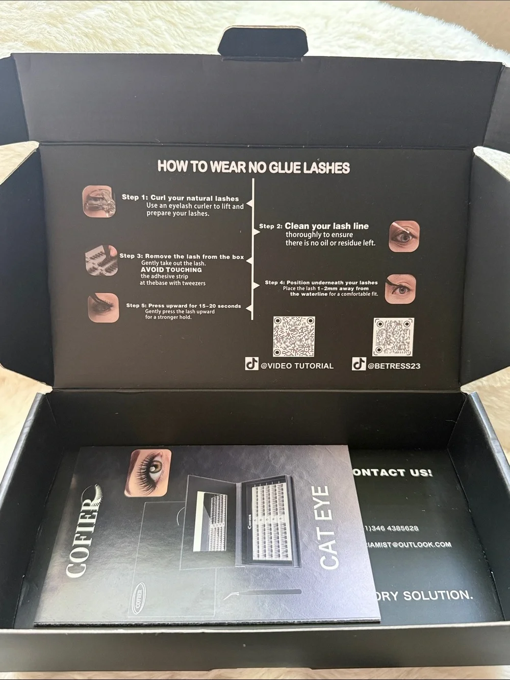 Cofier Cat Eye Wispy Lash Clusters Kit, 80 Pcs Individual Eyelash Clusters